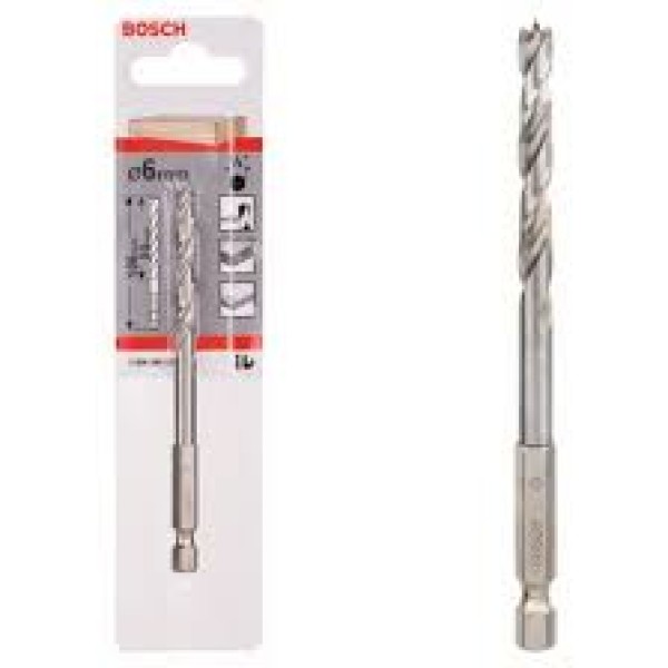 BOSCH 1/4 ALTIGEN GİRİŞLİ AĞAÇ UÇ 6 MM