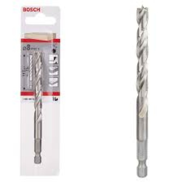 BOSCH 1/4 ALTIGEN GİRİŞLİ AĞAÇ UÇ 8 MM