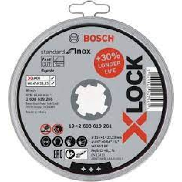 BOSCH X-LOCK Ø115 1MM STANDART FOR INOX 1 AD